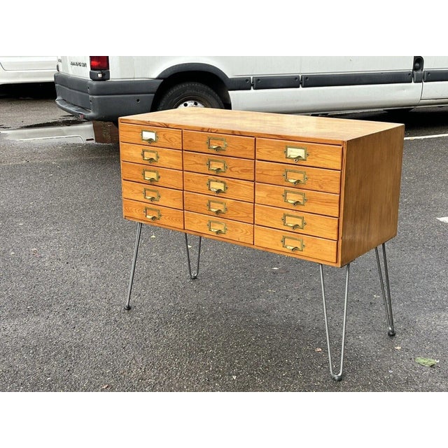 Mid-Century Pine Chest of Drawers For Sale - Image 5 of 13