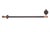 Japanned finish steel surface door bolt with an unusually long latch. The original mounting screws are not available. Good...
