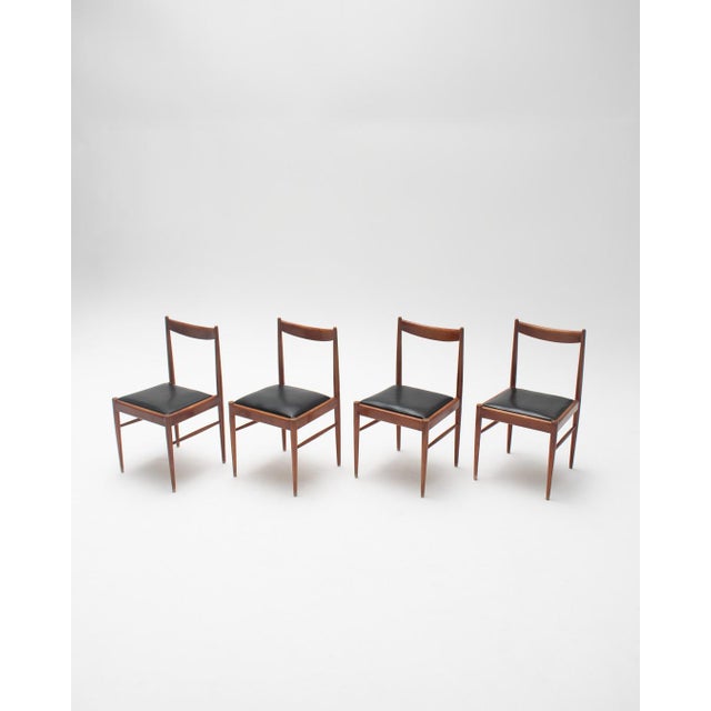 Scandinavian Style Wooden Chairs, 1970s, Set of 4 For Sale - Image 6 of 7