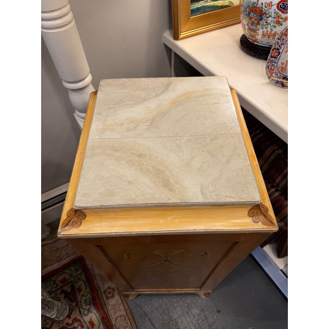 This is a vintage hand painted parlor cabinet. It has beautiful detailing and a stunning color scheme. It does not come...