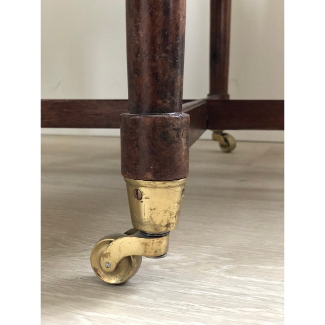Antique Victorian Mahogany Corner Chair With Brass Casters, Late 19th Century For Sale - Image 4 of 11