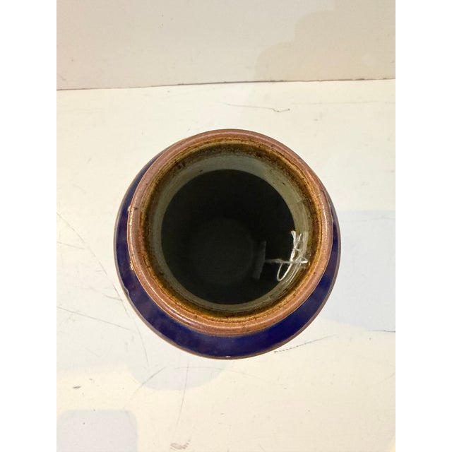 Late 20th Century Vintage Mexican Hand-Painted Ceramic Vessel For Sale - Image 5 of 7