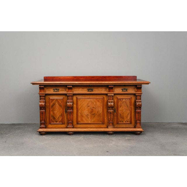 Item: Sideboard/Curtain Period & Style: Gründerzeit - second half of the 19th century Features: - Elegant and practical...