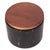 Modern Artifacts Trading Company Storage Canister with Sealed Wood Top in Black, Small For Sale - Image 3 of 3