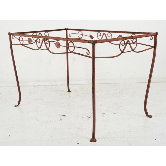 Vintage Rectangle Wrought Iron Table Base For Sale - Image 6 of 10