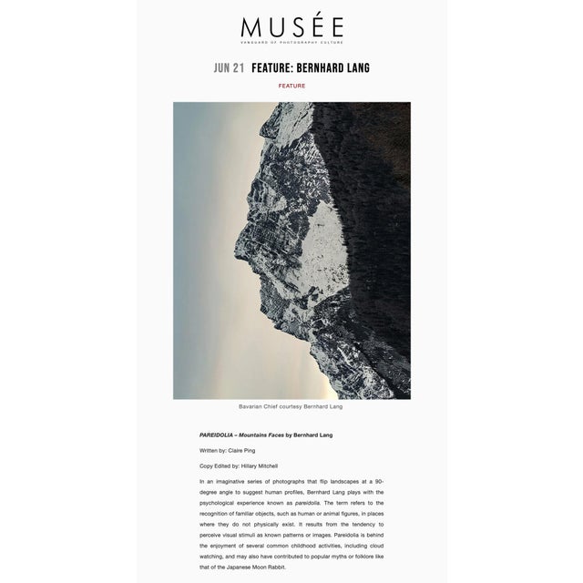 Blue "Bavarian Chief" Contemporary Limited Edition Mountain Landscape Photograph by Bernhard Lang For Sale - Image 8 of 9