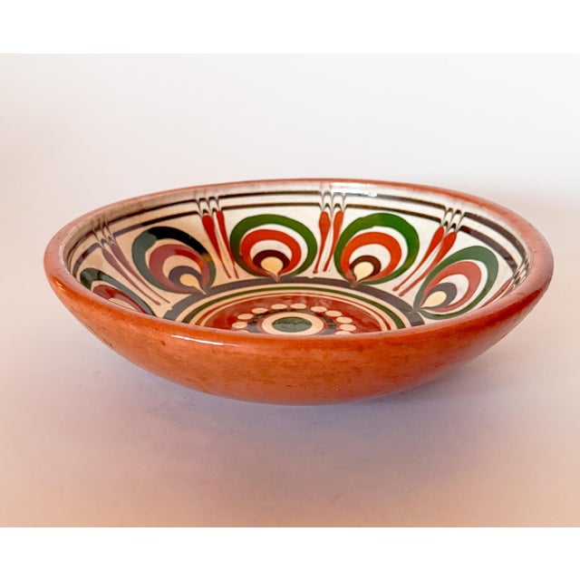 1970s Vintage Terracotta Folk Art Ukranian Pottery Bowl For Sale - Image 5 of 5