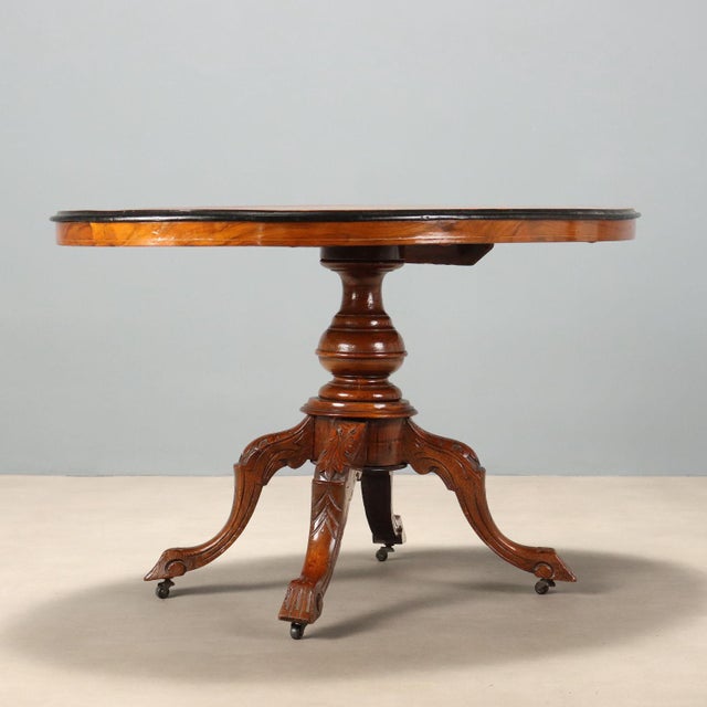 Walnut Sail Table with Maple Inlay For Sale - Image 10 of 11