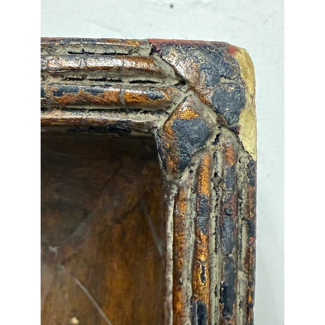 Wood Abernathy Furniture Distressed Gold Finish Mirror For Sale - Image 7 of 12