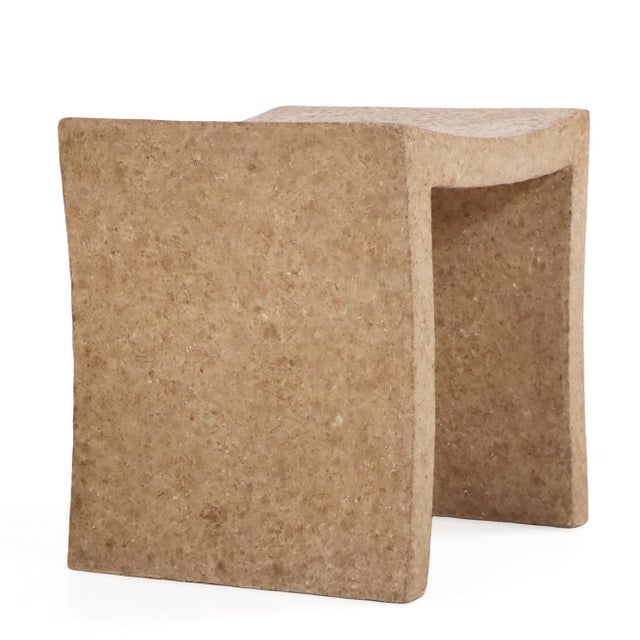 Contemporary Pair of French Paper Mâché Stools, C. 1980. For Sale - Image 3 of 6