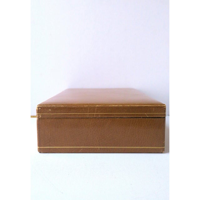 Leather Jewelry Box Made in Spain, Similar to Italian For Sale - Image 11 of 12