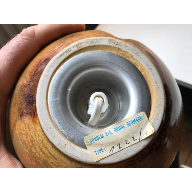 Vintage Danish Ceramic Table Lamp by Heico Nietzsche for Søholm, 1970s For Sale - Image 6 of 13