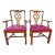 Statesville Chair Mid-Century Chippendale Mahogany Needlepoint Upholstered ArmChairs, Pair For Sale