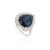 VR Jewels Victorian Natural 18k White Gold 8.42ct Blue Sapphire & Diamond Art Deco Ring Size 4 For Sale - Image 4 of 17