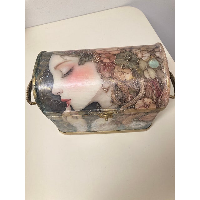 2020s Decorative Box-One of a Kind, Hand Painted and Embellished For Sale - Image 5 of 8