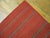 1920s Red Coral Stripe Kilim Antique Flat Woven Nw Persian Rug 7'9"x 8'7" Carpet For Sale - Image 4 of 5