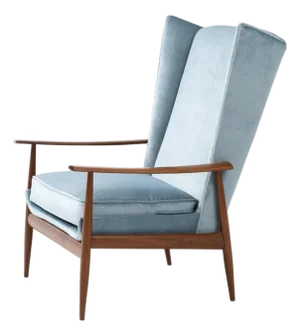 1950's Arne Vodder Attributed Wing-Back Teak Lounge Chair