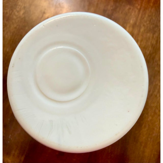 1940s ‘ Birds and Cherry’ Blossom Milk Glass Vase For Sale - Image 6 of 11