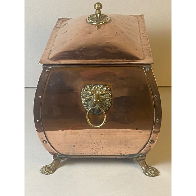 English Antique English Regency Copper and Brass Coal Hod/Scuttle For Sale - Image 3 of 11