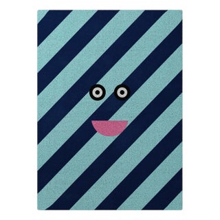 Tapis Kids #02 Modern Stripped Wool Rug by TAPIS Studio For Sale