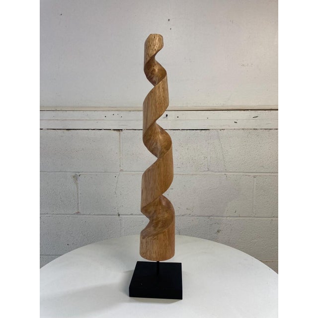 Wood Modern Unique Wood Art Sculpture For Sale - Image 7 of 9