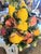 Yellow Vintage Extra Large Lemon Pomegranate Ceramic Italian Majolica Fruit Topiary Table Decor Centerpiece For Sale - Image 8 of 9