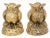 Vintage Cast Solid Brass Owl Bookends Mid-Century Modern 1950s For Sale - Image 4 of 11