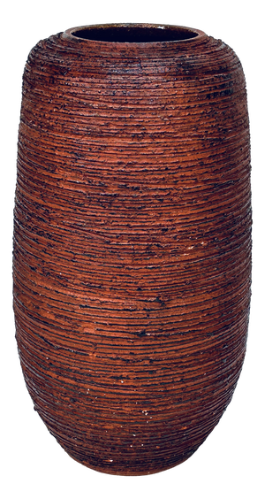 Large Handcrafted Fire Clay Ceramic Art Floor Vase from Spara Keramik, Germany, 1950s