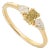 VRJewels Fancy Yellow Diamond Three-Stone Engagement Ring in 14k Gold Size 7 For Sale
