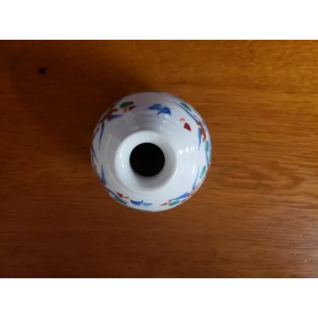 1970s Circa 1970 Japanese Akae Style Ceramic Tokkuri Sake Carafe Bottle For Sale - Image 5 of 6