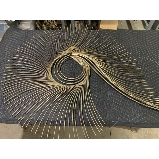 Metal Large Curtis Jere Metal Swan Wall Sculpture For Sale - Image 7 of 10
