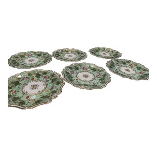 6 Antique Spode Dessert Plates Circa 1825 For Sale