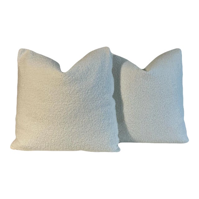 Colefax and Fowler Manuel Canovas “Gloria Neige” Pillow Covers - A Pair 22”/22” For Sale