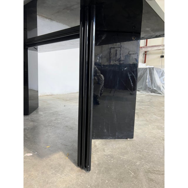 Black Lacquered Olinto Table by Kazuhide Takahama for B&B Italia / C&B Italia, 1980s For Sale - Image 6 of 7
