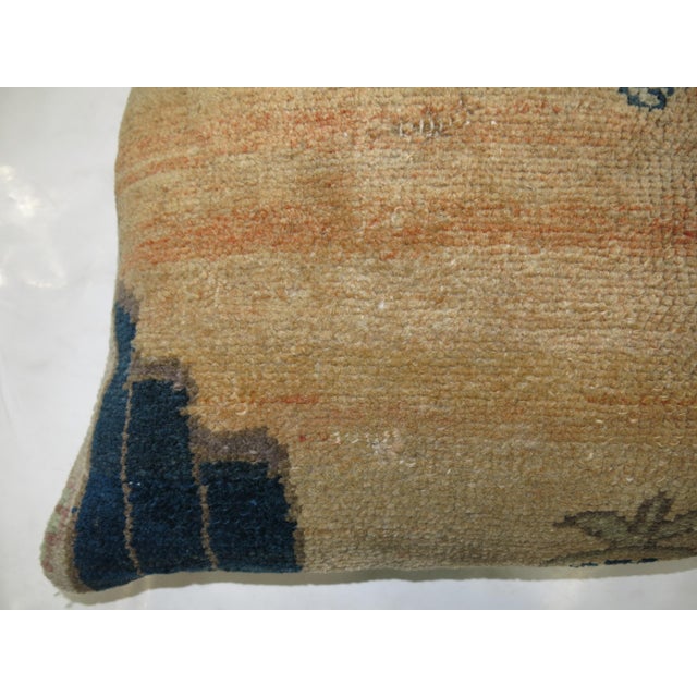 Large Vintage Turkish Rug Pillow For Sale - Image 4 of 5