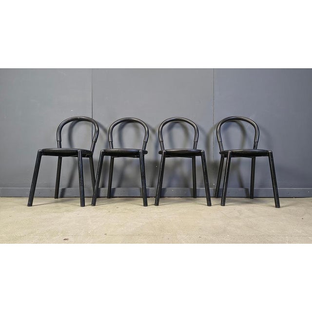 Italian Postmodern Dining Chairs, 1980s, Set of 4 For Sale - Image 13 of 17