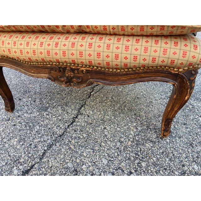 Early 19th Century 19th Century French Louis XV Bergere With Roll Back For Sale - Image 5 of 5