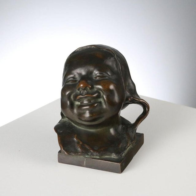 Metal Laughing Child in Bronze For Sale - Image 7 of 7