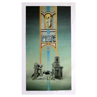 Vladimir Pavlov, Cathedral of Christ the Savior, 1989, Screenprint For Sale