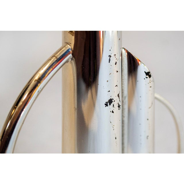 Vintage Silver-Plated Metal Vase by Gio Ponti, 1970 For Sale - Image 3 of 4