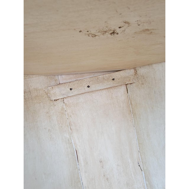 1980s Rustic Carved Wood Corner Hutch Cabinet For Sale - Image 16 of 18