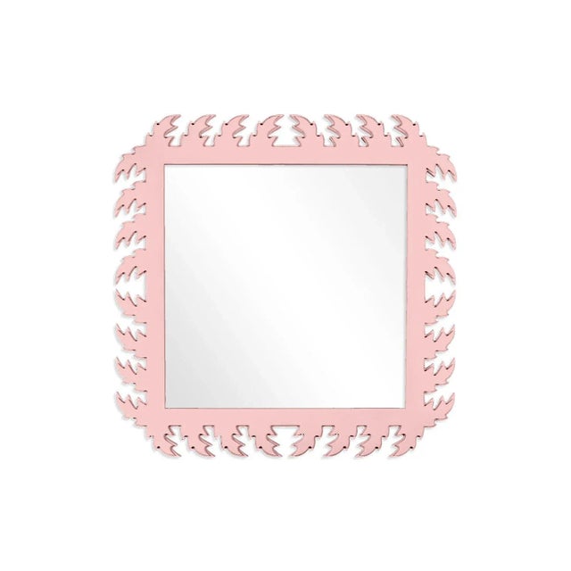 Contemporary Fleur Home Audubon Square Mirror in Authentic Pink, 24x24 For Sale - Image 3 of 3