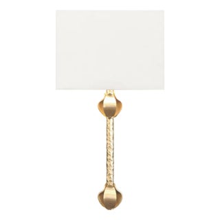 Matthew Izzo Home Linda Flush Iron Wall Sconce in Gold With Shade For Sale