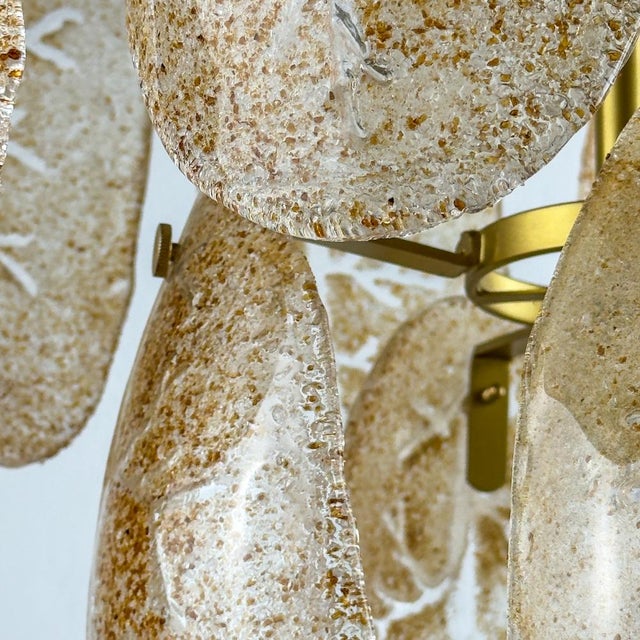 Metal Murano Glass Cascade Chandelier, Italy, 1980s For Sale - Image 7 of 18