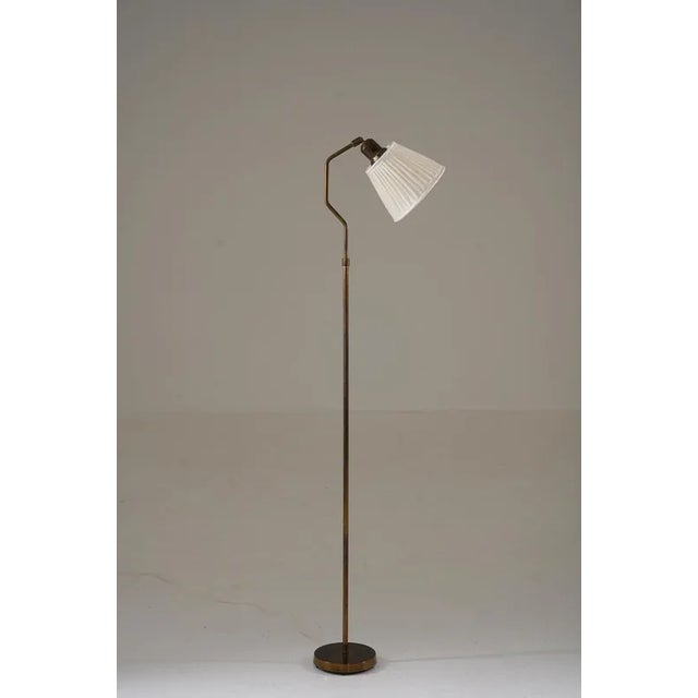 Mid-Century Modern Swedish Floor Lamp in Brass, 1960s For Sale - Image 3 of 7