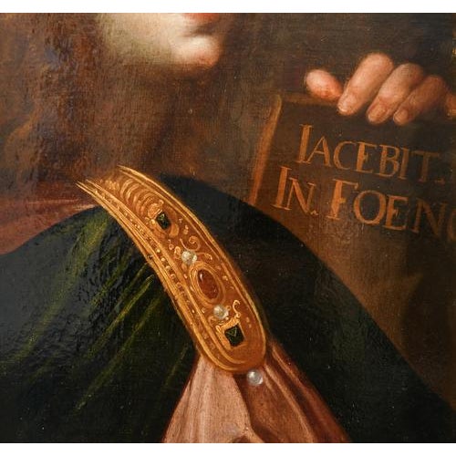 Italian School, Portrait of Cumaean Sibyl, 17th Century, Oil on Canvas, Framed For Sale - Image 11 of 14