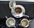 Traditional Hallmark English George I Style Silver Plated 3 Pieces Tea Set Bakelite Handle For Sale - Image 3 of 12