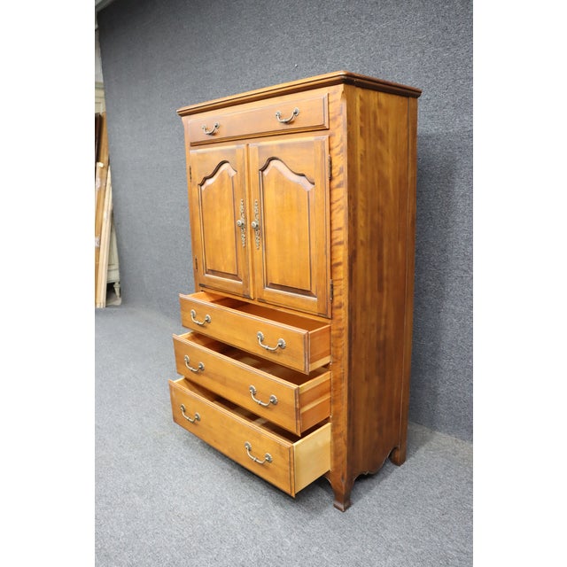 Ethan Allen XV Style Cherry Linen Chest For Sale - Image 9 of 10