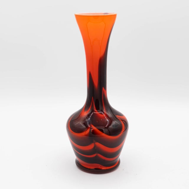 Black Murano Opal Glass Swirl Vase attributed to Carlo Moretti, 1970s For Sale - Image 8 of 8