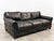 Restoration Hardware Lancaster Luxe sofa in black leather. A substantial, exceptionally comfortable RH sofa with deep...